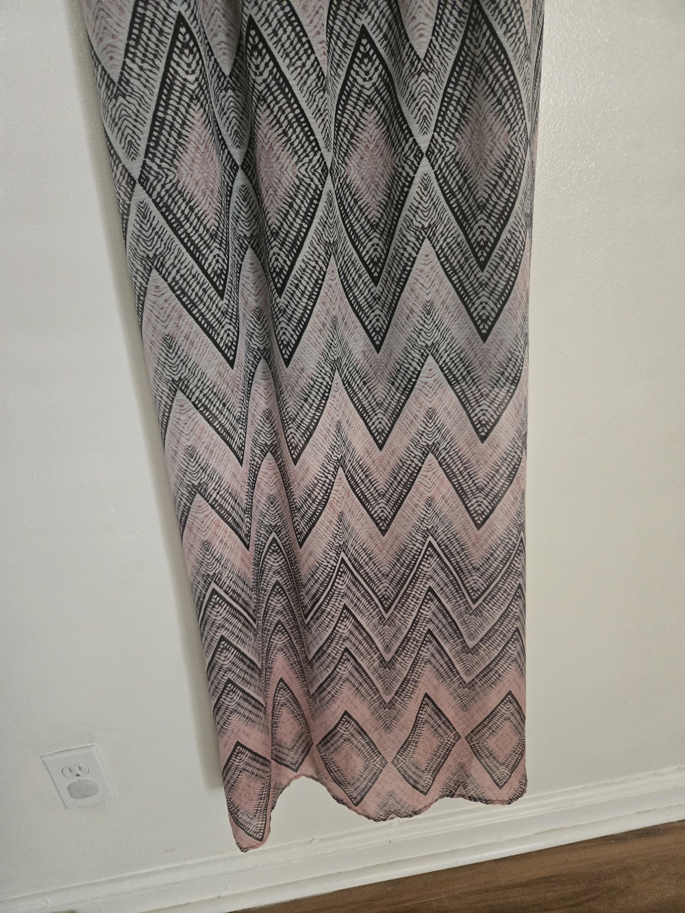 Boho Chevron Pink Maxi Dress with Spaghetti Straps Women's Dresses Sz XL - Picture 4 of 11